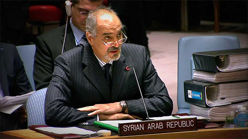 el representante de Siria en la ONU, Bashar al Yaafari Alepo vuelve al seno de la patria en medio de “indignación de Occidente”